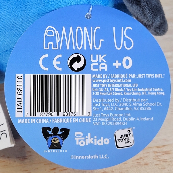 Among Us Blue Crewmate 7" with Black Top Hat Series 2 Collectible Toy Plush NWT - Picture 5 of 5